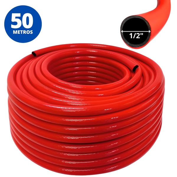 Mangueira De Jardim Siliconada Dupla Camada 1/2" Vermelha | K